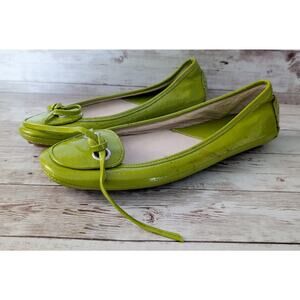 Michael Kors Flats - Green Flats Size 6.5 M - Leather Upper - Cosmetic Issues